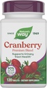 Prírodná cesta Cranberry Premium Blend, podporuje zdravie močových ciest*, s vitamínom C, pre mužov a ženy, bez lepidla, 120 tabliet (Backaging May Vary)