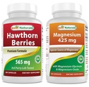 Najlepšie prírodné Hawthorn Berry 565 mg a horčík Glycinát 425 mg