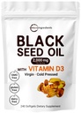 Micro Ingrediencie Black Seed Oil 2000 mg s vitamínom D3 1000 IU, 240 Softgels 