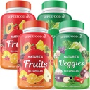Superfood 180 Ovocie a 180 Veggie Kapsule - Celé potraviny Natural Superfoods - Udržujte úrovne energie, s Aloe Vera - Soy Free (90 Počet (Stock of 4)