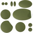 aZengear Repair Patches for Jackets, Stan, Toe Toe Toe, Air Mattress, Nafukovacie zariadenia, PVC Gear - vodotesné, Self-Adhesive, Tear-Cold-Heat-Resistant, Down Puffer Coat (11 ks, Olive)