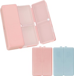 FYY Daily pilulka Organizátor,2 ks 7 ks kompartmenty Prenosné pilulky Prípad cestovné pilulky Organizátor,[Folding Design] Pill Box pre Purse vrecko držať vitamíny,kod pečene olej,doplnky a lieky-pink+ Námorné sily