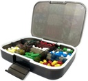 Veľký Organizátor piluliek, 7.7x5.7" Travel Vitamin Box Svetlovzdorný 9 Kompartmenty Prenosné pilulky Prípady Doplnky Dispenser dôkaz vlhkosti pilulka držiaka lieku Kontajner