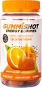 GummiShot Energy Gummies, 2475mg Plant-Based Caffeine Chews per Bottle, Long Lasting Energy Boosters, Valencia Orange (33ct)