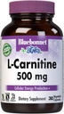 Bluebonnet Nutrition L-karnitín 500mg, Transports Mastné kyseliny*, Boosts Cellular Energy*, Soy-free, Gluten-free, non-GMO, Kosher Certified, Vegan, 30 Rastlinné kapsule, 30 Servisov