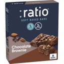 Ratio Soft Paked Bars, Chocolate Brownie, 1g Sugar, Keto Friendly, 5,34 oz (6 Bars)