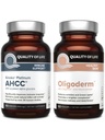 Kvalita života Kinoko Platinum AHCC Mushrom Extract a Oligoderm s Oligonol Lychee extrakt - Immune Support Skin Health Bundle
