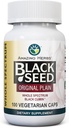 Úžasné byliny celé spektrum Black Seed Original Plain, Vegetariánske kapsule - bez lepku, Non GMO, Cold Pressed Nigella Sativa Aids in Digestive Health - 100 Gróf, 475mg