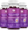 Glukozamín Chondroitín Gummy s MSM a bazami - 1500mg Glukozamín Chondroitín Gummies Supplement for Flexibility and Immune Support for Men & Women, 60 Gummies (3 balenie)