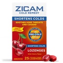 Zicam Cold Remedy Zinok Lozenges, Wild Cherry Chlavor, Homeopatické, Soothes Sore Hrdlo a kašeľ, Cold Skrátenie Medicína, Skratky studené Trvanie, 25 Počet
