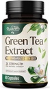 Zelený čaj extrakt Kapsule 1000mg s 45% EGCG & 98% Polyfenoly pre Podpora srdca s antioxidantmi - 3X Absorbcia Zelený čaj Pilulky Supplement for Natural Energy, Gentle Caffeine - 60 Kapsule