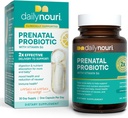 Nouri Prenatálne zdravie Probiotiká a Omega Kapsule, Prenatálne probiotiká pre ženy, Aids Tráviace a živiny Absorpcia pre mamičku a dieťa, Take Daily - 30 Day Supply