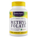Zdravý pôvod Metylfolát 800 mcg (Quatrefolic, Non-GMO, Biodostupné folate, Gluten Free, Neurotransmiter Support), 120 Veggie Caps
