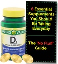 Vitamín D3 2000iu Softgels (50 μg) (200 počet - 6+ Mesačná zásoba) Bone & Immune Health from Spring Valley. + "No Fluff' Supplement Guide