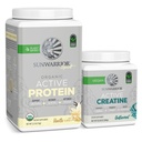 Sunwarrior Creatin Powder & Vanilla Active Organic Protein Powder Set 
