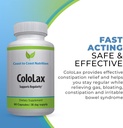 ColoLax Jemné Zápcha Reliéf pre dospelých - Stolový zmäkčovač a kolóny Čistiť s Psyllium Husk - Podpora pre pravidelnosť, Relief from Gas & Bloating, a podpora trávenia - 60 Kapsule