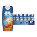 Čistá bielkovinová soľ Karamel Shake, pripravený na pitie a Keto-Priatelia, Vitamíny A, C, D a E Plus Zinok na podporu imunitného zdravia, 11 Oz, 12 Počet