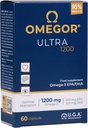 OMEGOR Omega 3 Rybí olej 1200mg Ultra - 610mg EPA a 510 DHA Omega3 IFOS Certified - Vysoká biologická dostupnosť a žiadne dochuť (60 Caps)