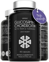 Glukozamín Chondroitín MSM s Turmeric - High Strength Joint Support Supplement for Adults Muži a ženy - 90 Kapsule - 1500mg Glukozamín Sulfate per Serving