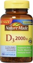 Nm Vit D 2000iu veľkosť 250ct príroda vyrobený vitamín D 2000iu 250ct