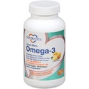 Omega 3 Citrónová minis + vitamín D3, 1,100 mg Omega-3 vo forme triglyceridov a 600 IU vitamínu D3, ľahko sa prehltnúť, čerstvá citrónovo ochutená Omega-3 doplnok Softgels - 180 Počet