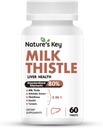 Nature's Key Milk Thitle 500mg Liver Supplement,30:1 Extra Strength 80% Silymarin 