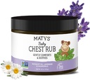 Matys Baby Chest Rub, upokojujúce kongescie Relief Vapor Rub pre deti 3 mesiace staré +, Clean & Comfort Eucalyptus, Levanduľa, & Kamilka pre spánok, non-GMO, Bez ropy, Mentol zadarmo, 4.5 oz Tub