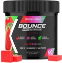 Bounce Pro Kreatin monohydrate Gummy pre mužov a ženy, Nízke kalórií, 6G kreatín za službu, Vegan, Anti-Melting, Gluten-Free, Non-GMO, 2g Creatin per Gummy (72ct, Watermelon)