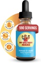 My Spectrum Heroes - Immuni-D Liquid Vitamin D3 Supplement, 1000 IU per Serving, Gluten-free, bez chuti vitamínové kvapaliny, Aids in Mineral Absorption for Kids & Adult - 1 FI oz (30 ml)
