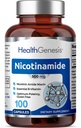 B-3 Nikotínamid 500 mg 100 Caps - Nicotinic Amide Niacin Natural Flush-free vitamín Formula - podporuje zdravie kožných buniek