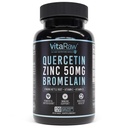 Quercetin s 500 mg kapsuly, podporuje imunitnú odpoveď, spoločný komfort a celkový wellness - vitamín C, zinok 50 mg a vitamín D3 5000 IU - Imunitné zdravotné pilulky