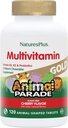 PrírodaPlus Animal Parade Gold Detské žuvacie multivitamíny - prírodná Cherry chuť - 120 Živočíšne tvarované-tablety, balenie 2 - s vitamínom D3, K2 a probiotiká - 120 celkové služby