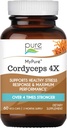 PURE ESSENCE LABS MyPure Cordyceps 4X Huby - Koncentrované kordyceps Mushroom Powder Supplements for Immune System, Stres Response, Fyzický a duševný výkon - 2 mesiace