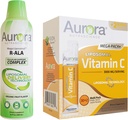 Aurora Nutrascience Mega-Lipozomal R-ALA s CoQ10 & L-karnitínovým komplexom & Mega Lipozomálny vitamín C, 3 000 mg Bundle
