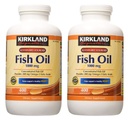 Kirkland Signature hgar Fish Oil Concentration 2 Balenie, 400 Počet (Pack of 2)
