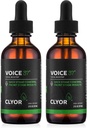 CLYOR Voice37 - Singers Voice Remedy - 2 Balíček Všetky prírodné bylinné hlasové posilňovacie Formula Lubricate Soothe a uľaviť horseness suché svrbenie hrdla - Zvýšiť spievanie a hovorenie - 2 oz - VOICE37