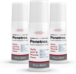 Penetrex Joint & Muscle Therapy - Upokojujúci gél na chrbte, krku, rúk, nôh - Premium Celotelový rub s Arnica, vitamín B6 & MSM - 3oz roll na géli (3-Pack)