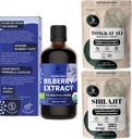 Džungle prášok čučoriedkový extrakt pre oči organické čučoriedky doplnok pre oči, Shilajit prášok Raw Shilajit pre mužov 5 Ounce Bag, Tongkat Ali pre mužov prášok 282 Slúži Tonkat-Ali Longjack Root