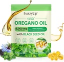 Oregano Oil Capsules, 2 in 1 6000mg Oregano Oil with Black Seed Oil 200mg, Oil of Oregano Softgels 120 Count, Organic Oregano Oil Capsules, Immune Support, Non-GMO, Dairy-free, Gluten-free