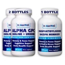 Alpha GPC & Uridín 2X 60 kapsúl + Fosfatidylserín a Bacopa 1x 120 kapsúl, 2 mesiace