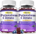 2 balenie Dusičnan draselný Gumies, Draslík doplnok pre svalové zdravie, Noha Cramp Relief & Electrolyte Balance, Vegan, Non-GMO, Gluten-free, čučoriedková chuť, 120 Počet
