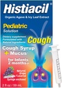 Histiacil Organic Agave Jarabe para TOS, Dojčatá 2 Mesiace a staršie, Kašeľ + Mucus Relief Made with Agave & Ivy Leaf Extract, Pediatric Formula for Children's Daytime Muse Grape flavor, 2 fl oz