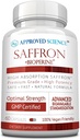 Schválená veda® Saffron Štandardizovaná na 3% Crocin, 2% Safranal - BioPerine - Vegan, 60 kapsúl - balenie po 1