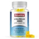Alpha Lipoic Acid 600mg Gummies, Sugar Free Chewable R Lipoic Acid Supplement for Antioxidant & Nervisive System Support, Brian & Skin Health, Ananás Flavor, 60 Počet