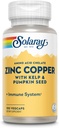Zinok s medenou Solaray 100 VegCaps