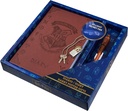 Harry Potter Uzamykateľný denník s UV neviditeľným atramentovým perom pre deti, dospievajúcich, Secret Journal s kľúčom, Lined Stránky, Stationery Supplies, Darčeky pre deti (Brown UV Pen)