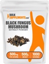 BulkSupplements.com Black Fungus Mushrom Extract Powder - Wood Ear Huby Powder - Vegan & Gluten Free, 500mg per Serving, 500g (1,1 lbs) (Pack of 1)