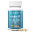 Fish-Oil Omega3-Fatty acids-Dopplementment Small-Softgels - 180Count 1440mg pre zdravé srdce mozog oko podpora vysoká EPA DHA ľahko prehltnúť