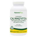 PrírodaPlus Cal/Mag/VIT D3 s vitamínom K2-60 Žuvacie tablety - čokoládová príchuť - vápnik, horčík, vitamín D3 & K2 Bone Health Suplement - 30 porcií