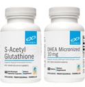 XYMOGEN DHEA 10 mg (60 tabliet) + S Acetyl Glutatión (60 kapsúl) 2-Piece Bundle - Mikronizovaná DHEA + Superior Absorpcia Acetylated Glutatión Dodatok k podpore zdravé starnutie